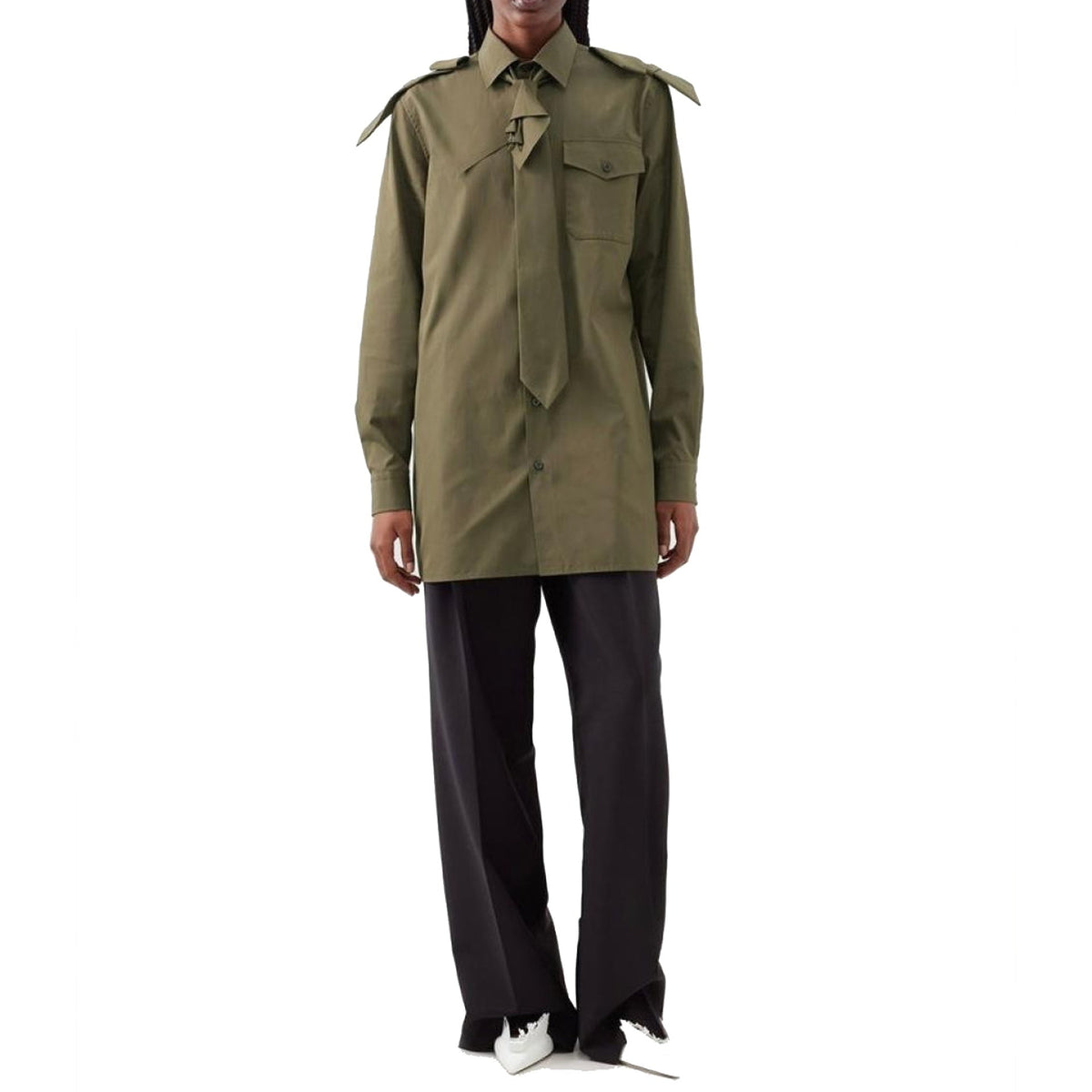 Prada Floral-Tie Shirt Women