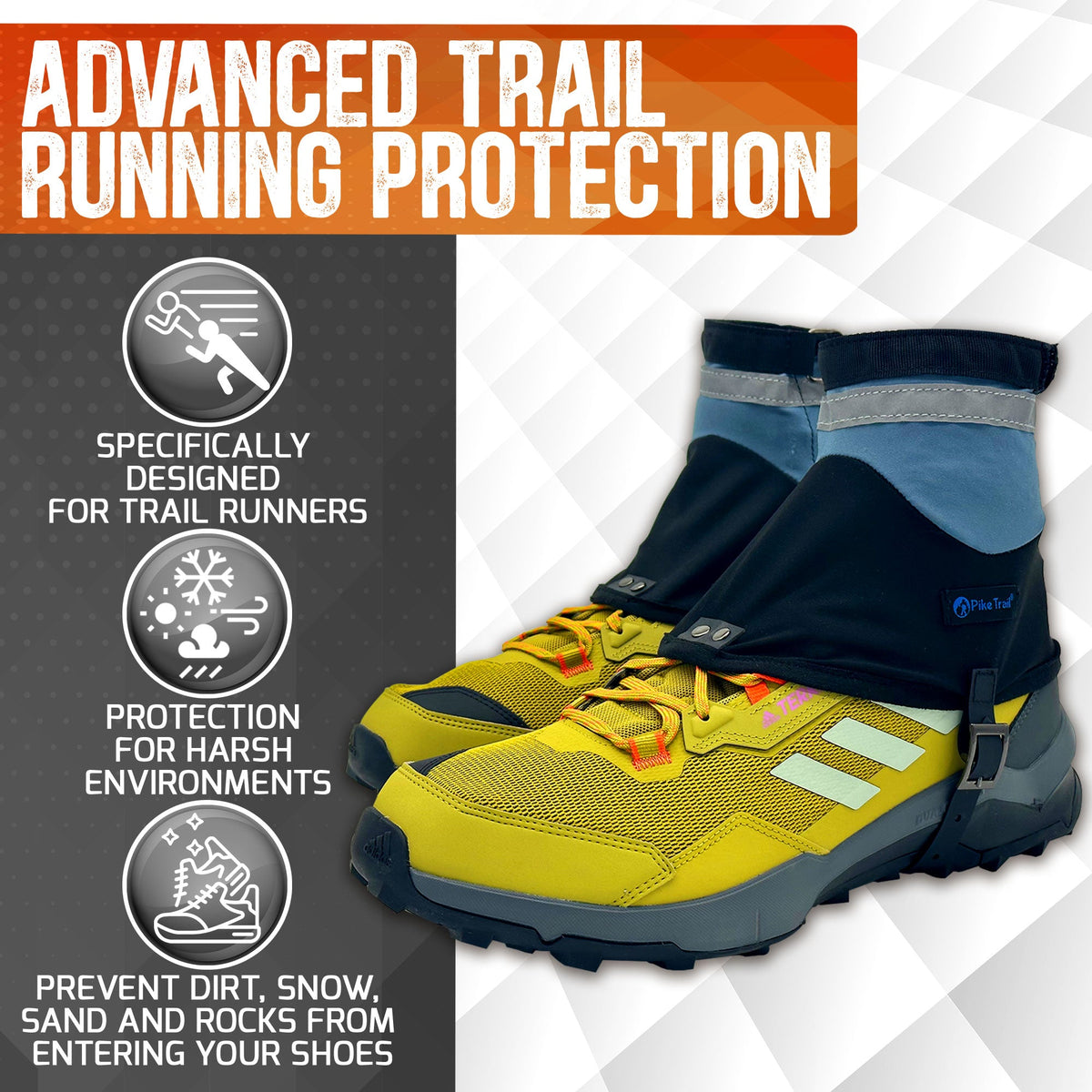 Pike Trail Low Cut Running Thru-Hiker Gaiters