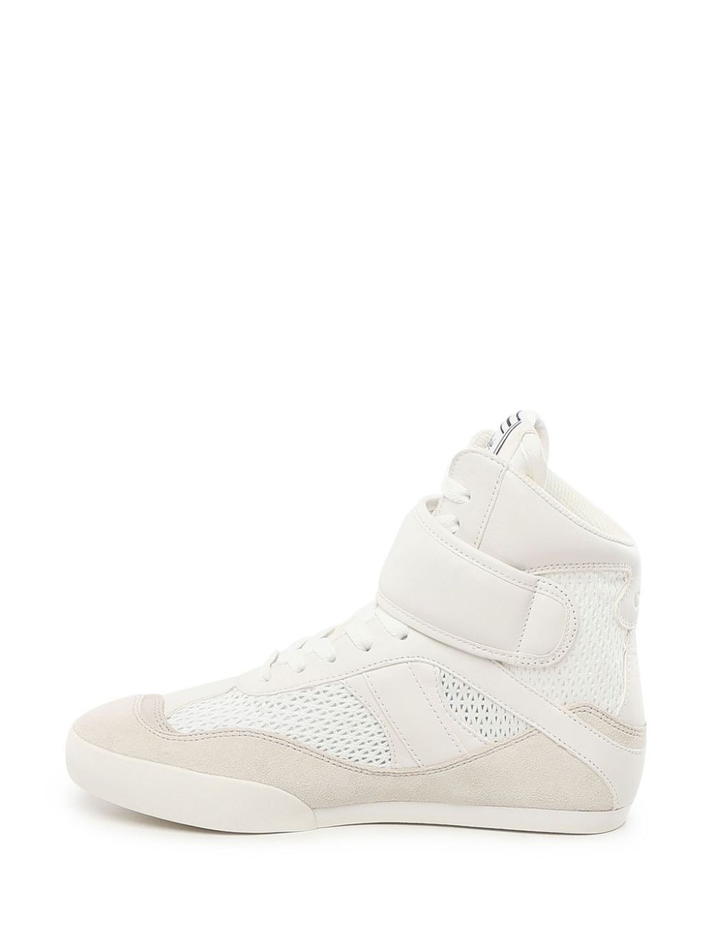 Chloe Women Mesh And Suede Kick High-Top Sneakers