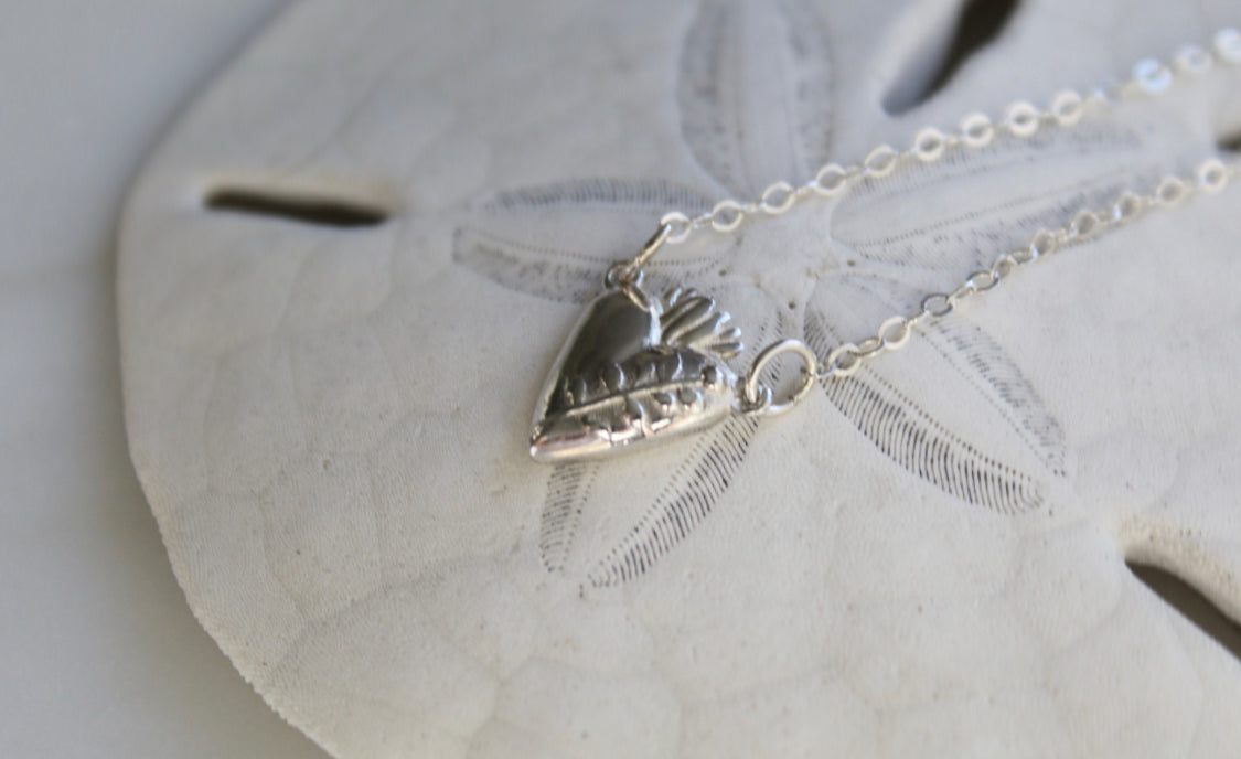 Chaste Heart Of St. Joseph Necklace In Sterling Silver