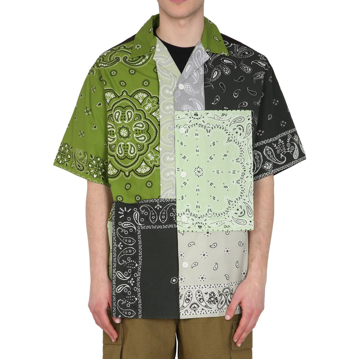 Kenzo Patchwork Cotton Shirt Men