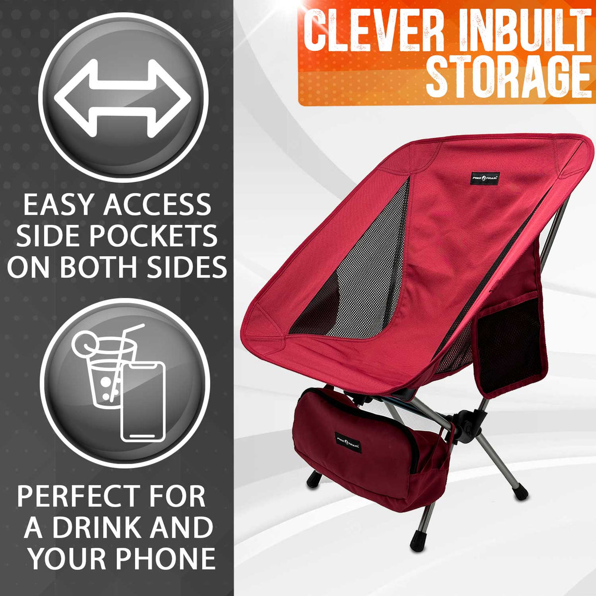 Pike Trail Ultralight Compact Outdoor Camping Tailgate Festival Beach Chair
