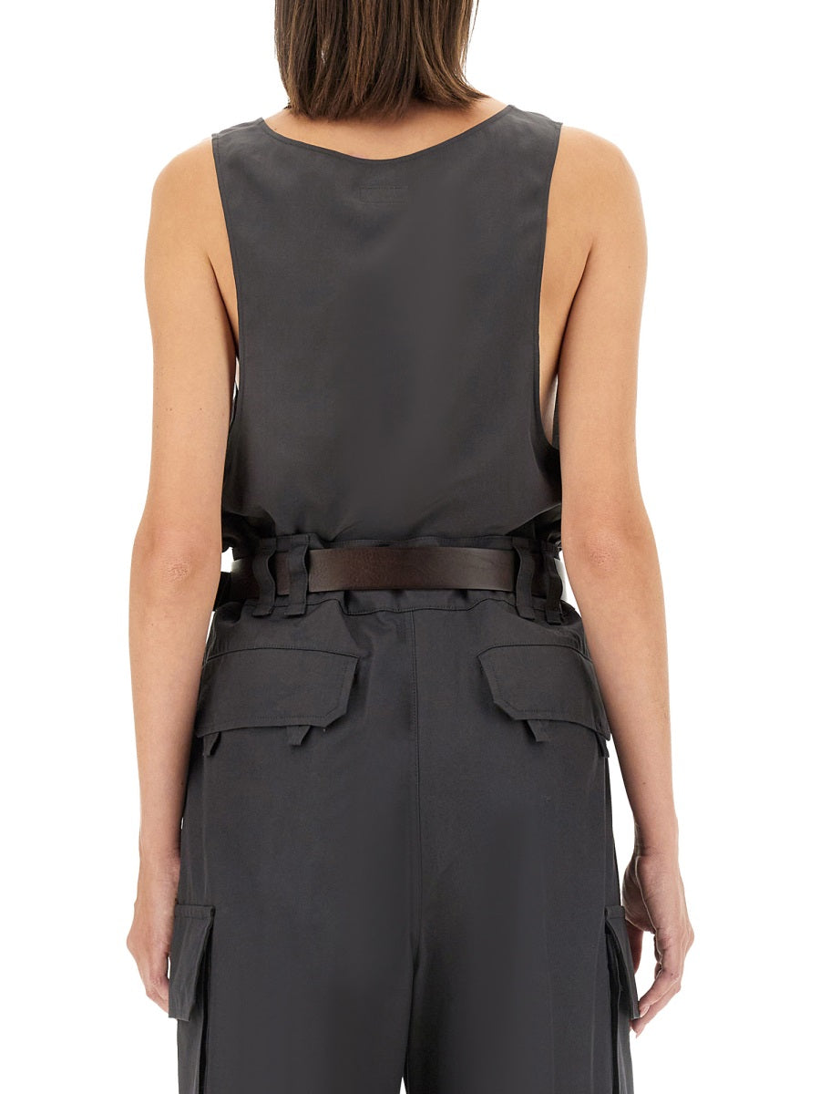 Saint Laurent Women Tank Top "Henley"