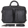 Full Grain Leather Briefcase Convertible Leather Backpack Messenger Shoulder Bag