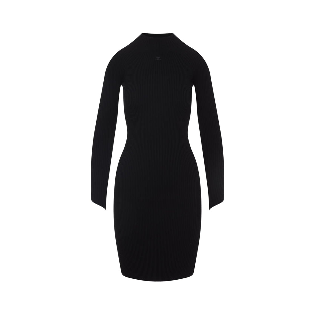 Courreges Circle Rib Mini Dress Women
