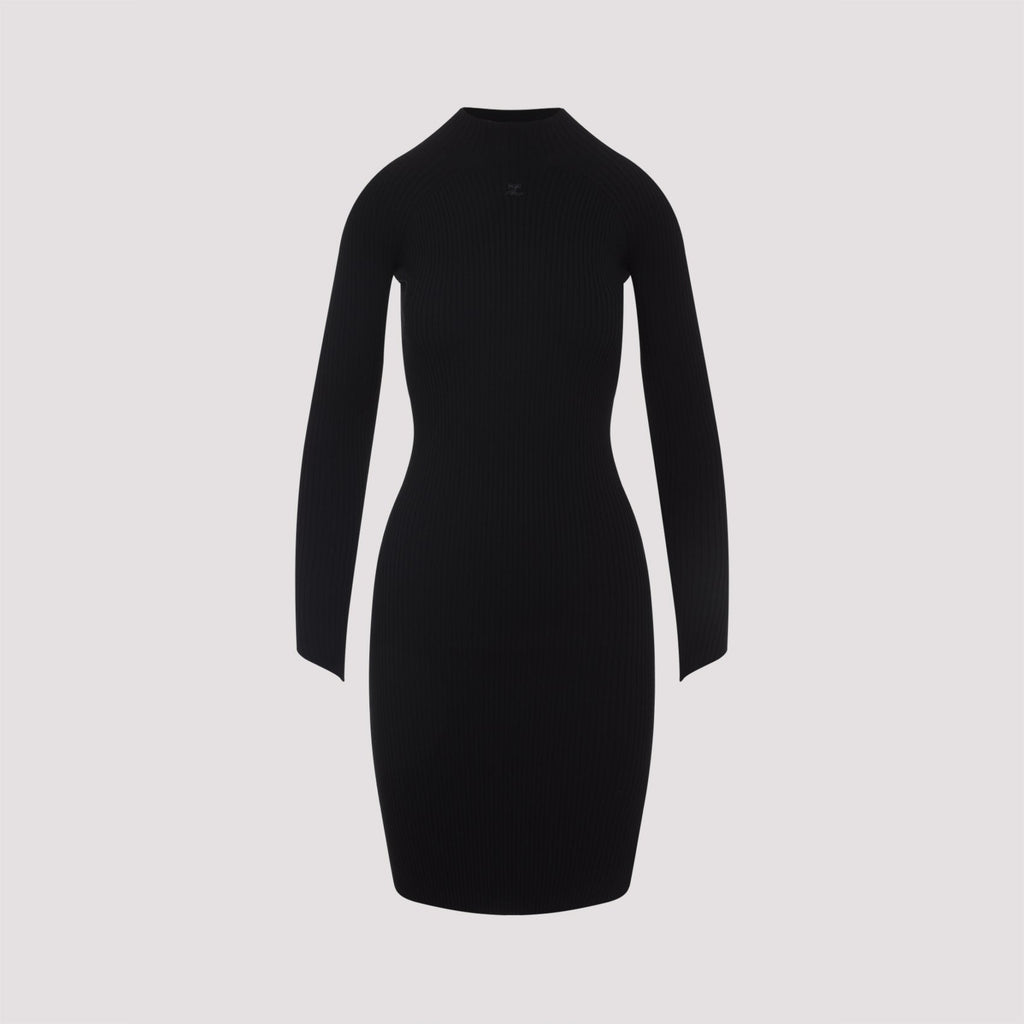 Courreges Circle Rib Mini Dress Women