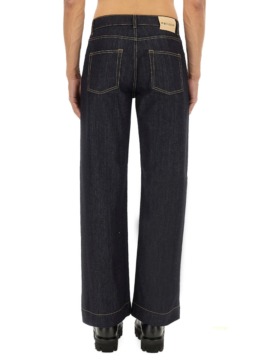 Alexander Mcqueen Men Wide Leg Jeans