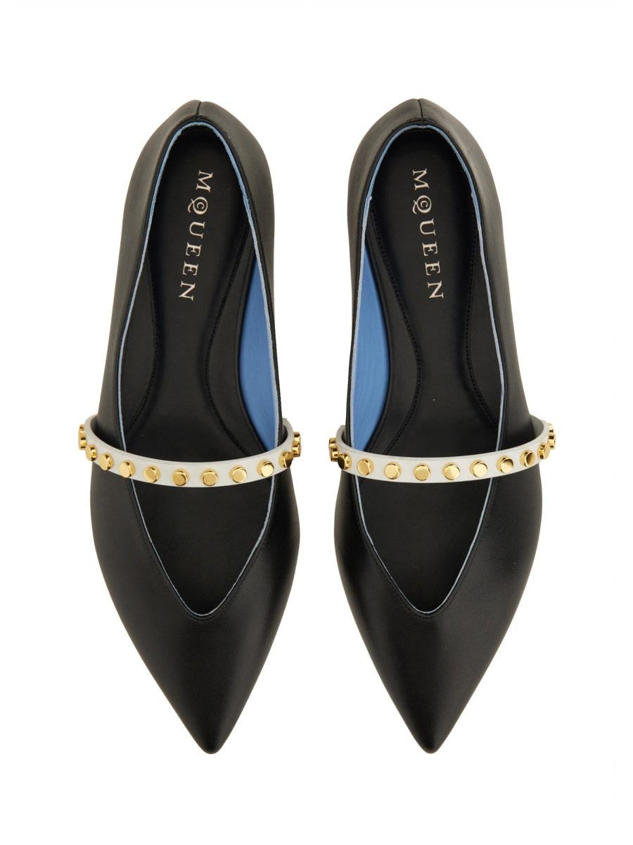 Alexander Mcqueen Women Leather Ballerina