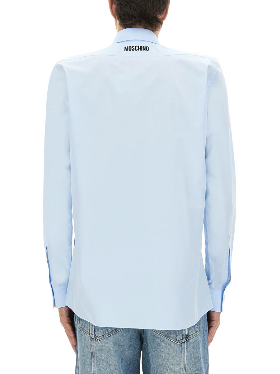 Moschino Men Cotton Poplin Shirt