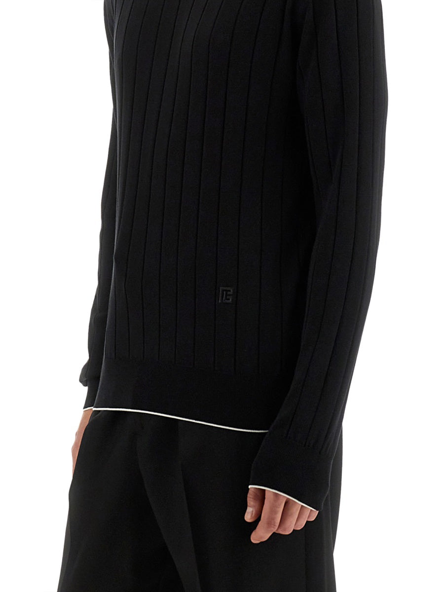 Balmain Men Silk And Cotton Knit