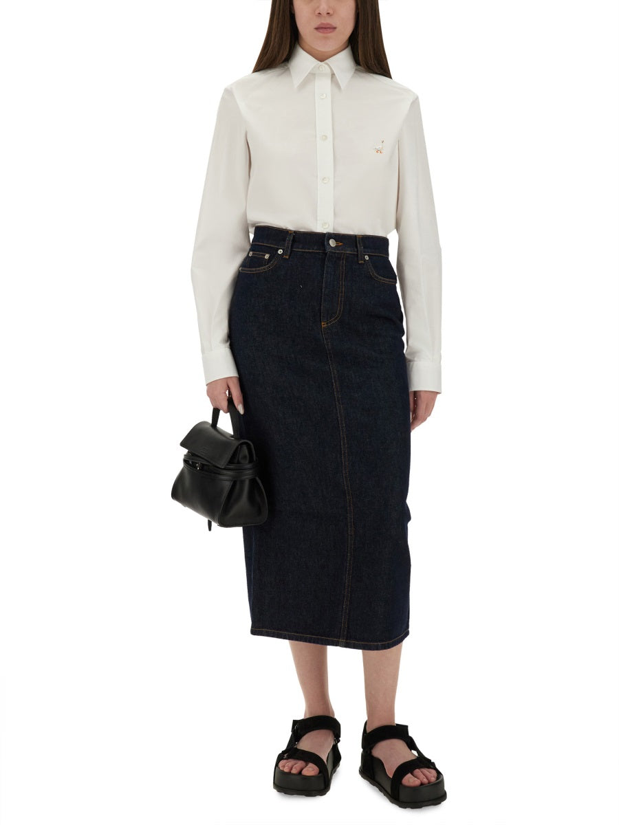 Moschino Women Shirt With "Goose" Embroidery
