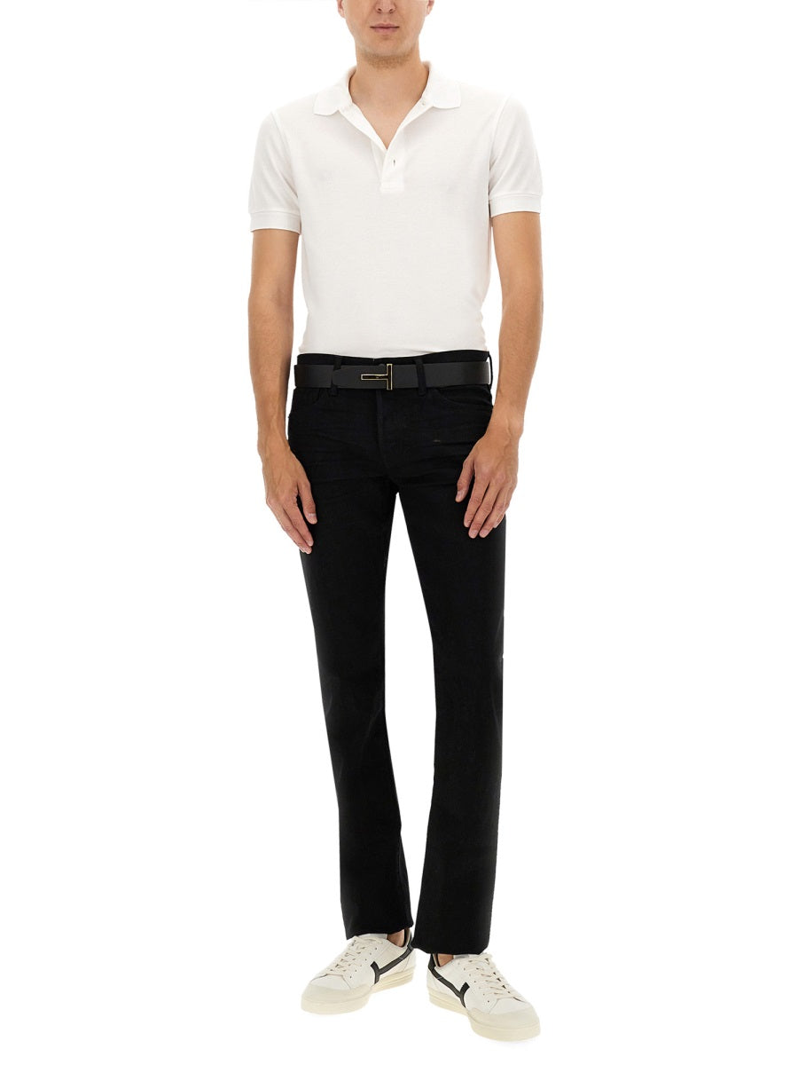 Tom Ford Men Pique Polo.