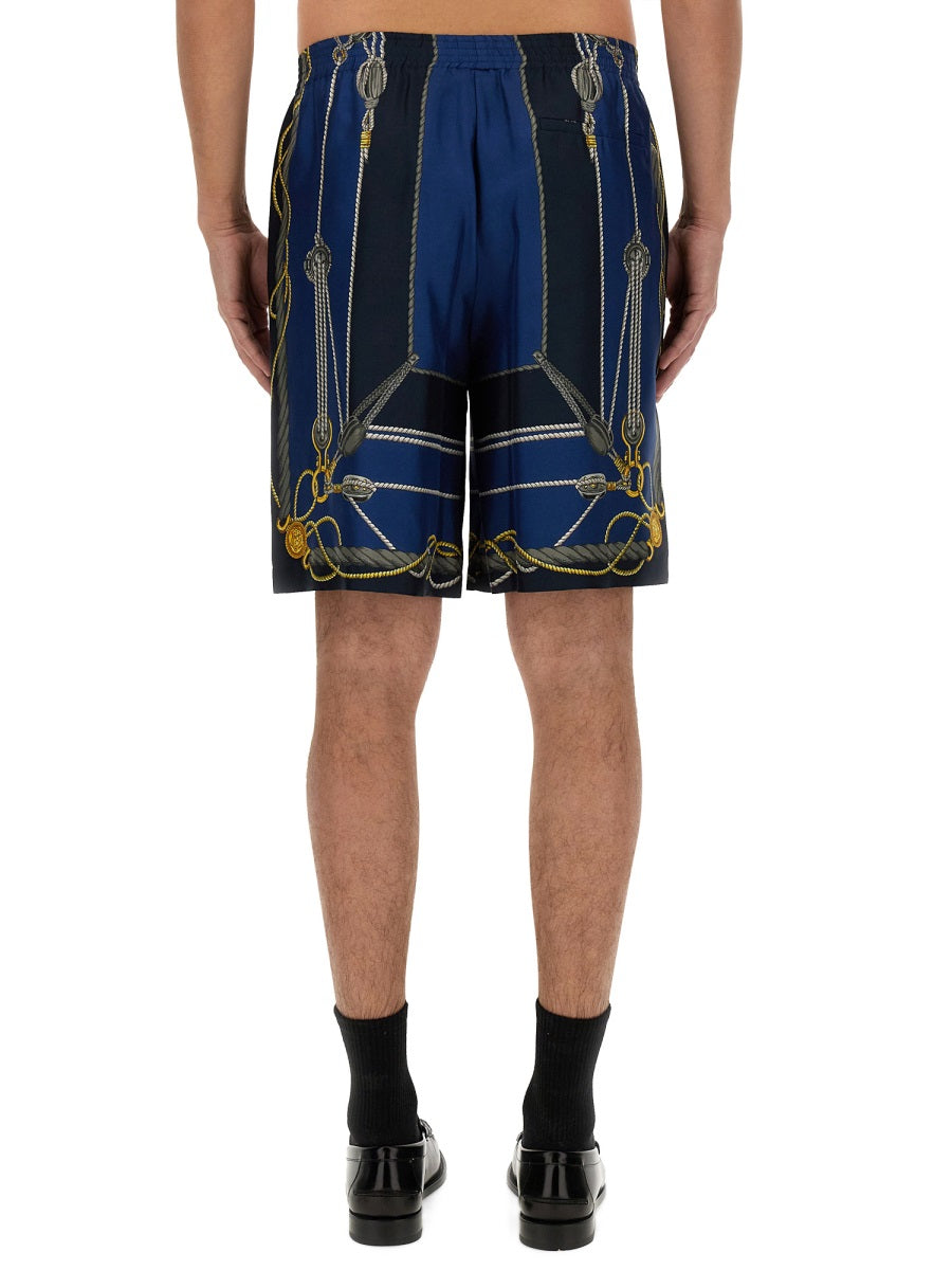 Versace Men Twill Bermuda Shorts