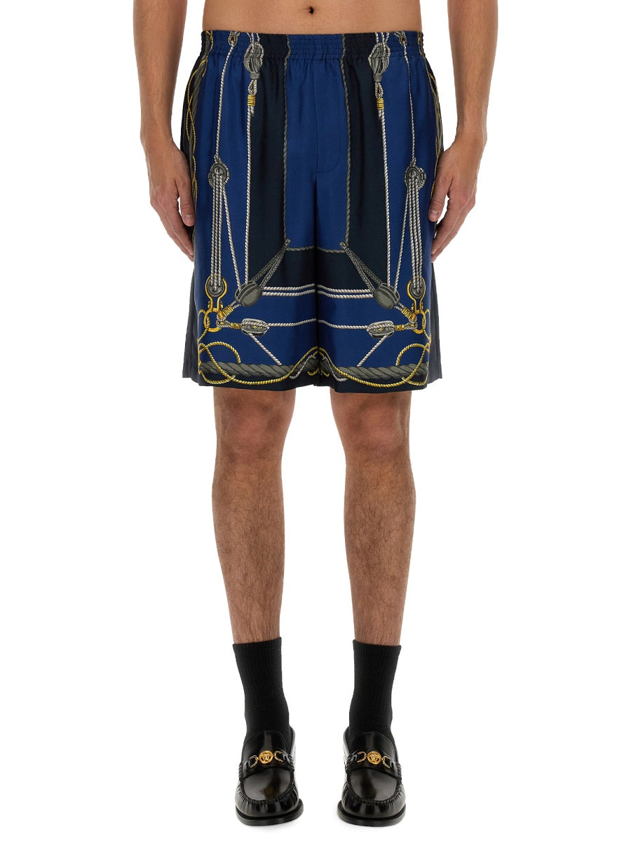 Versace Men Twill Bermuda Shorts