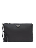 Prada Men Re-Nylon And Saffiano Leather Pouch