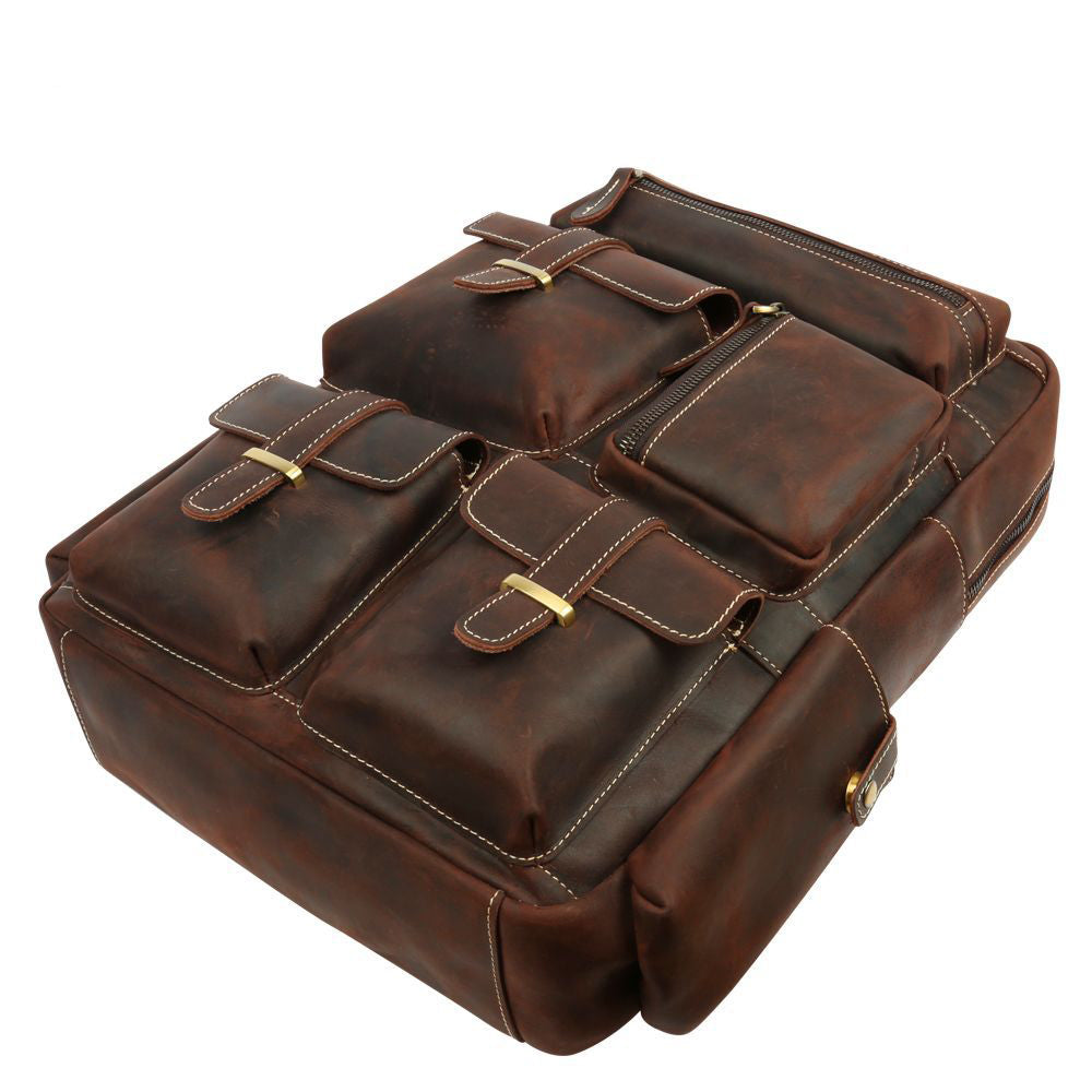 Handmade Mens Leather Backpack, Vintage Backpacks for Men, Designer Backpacks