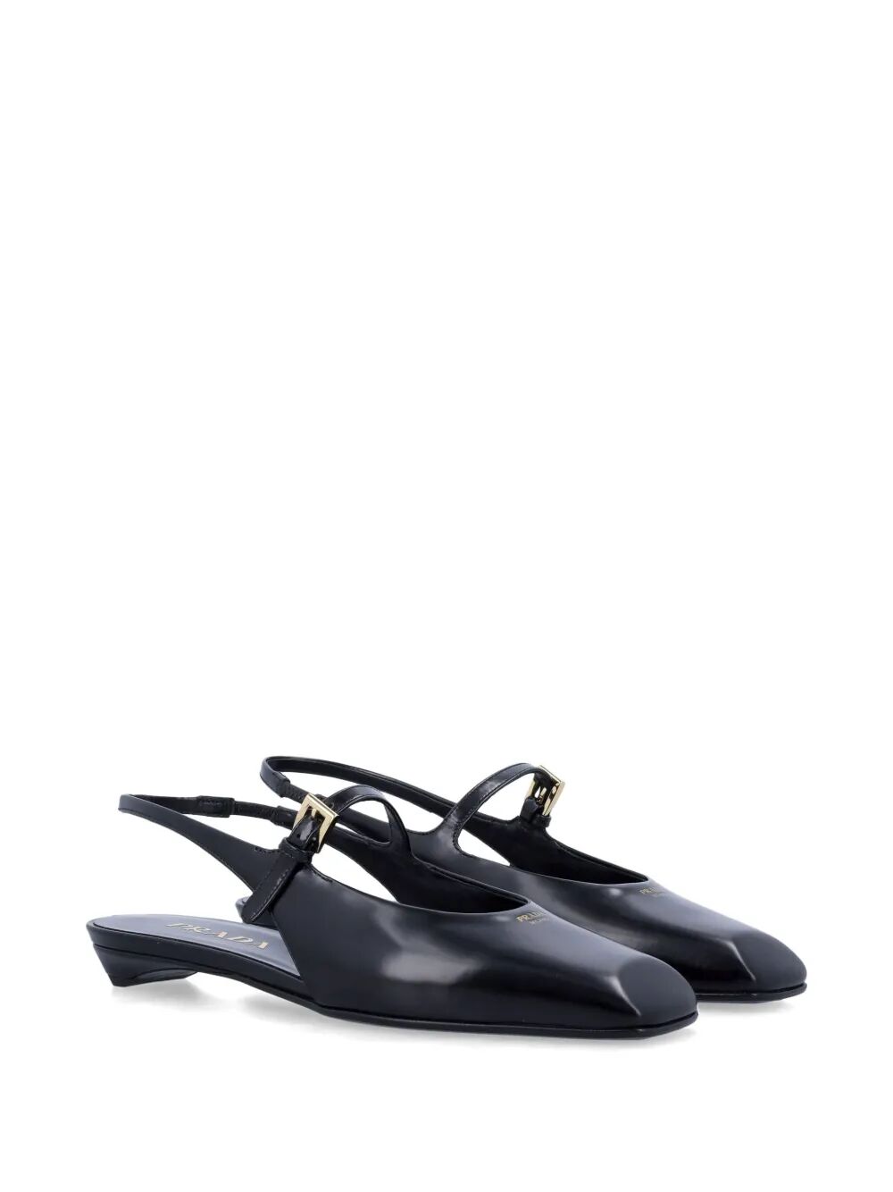 Prada Women Leather Slingback Ballerinas