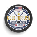 "Gold For USA" Commemorative Hockey Puck - Only 2,026 Available