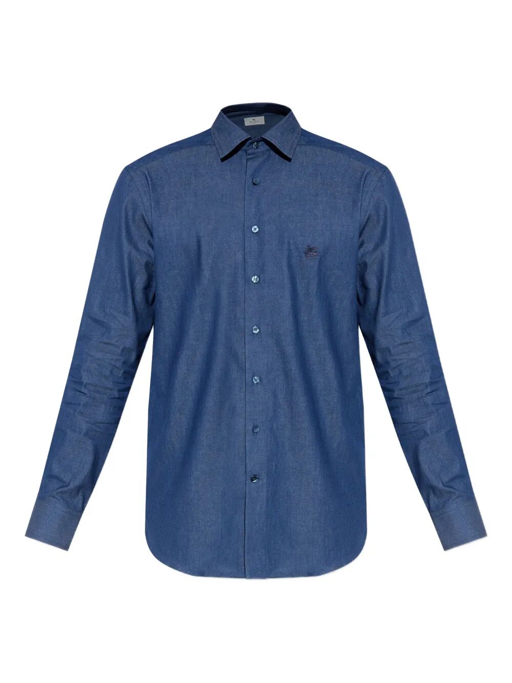 Etro Men Embroidered Logo Cotton Shirt