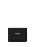 Saint Laurent Men Grain De Poudre Leather Cardholder