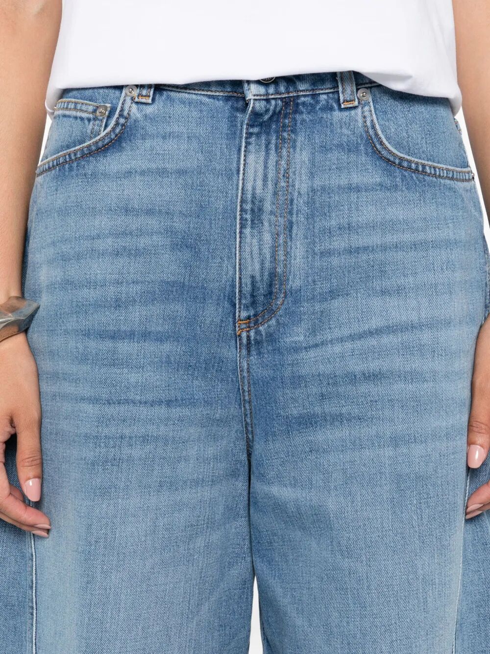 Givenchy Women Cocoon Logo-Patch Jeans