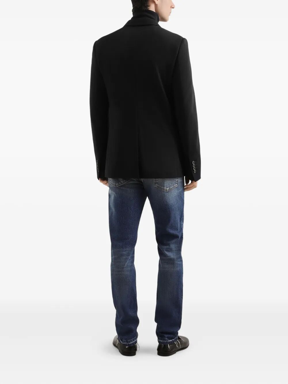 Dolce & Gabbana Men Double-Breasted Wool Blazer