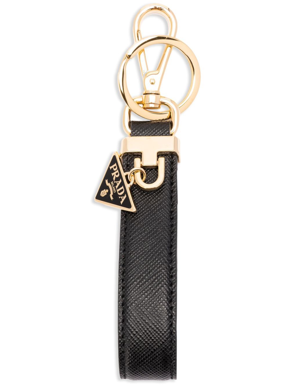 Prada Women Saffiano Leather Key Ring