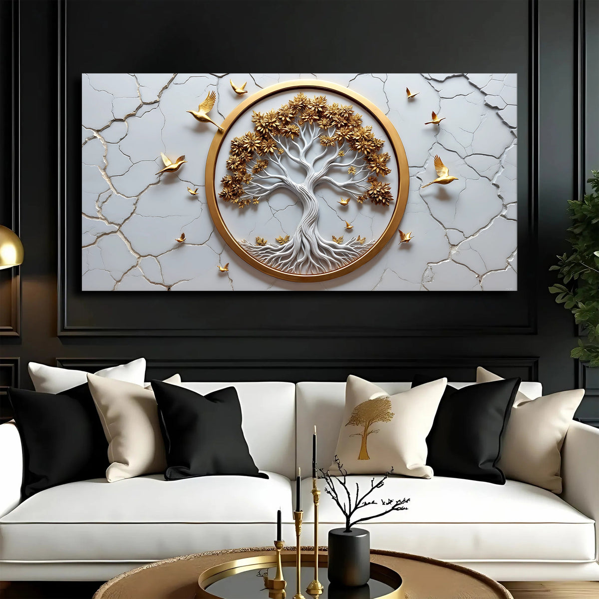 Celtic Tree of Life Wall Art - White
