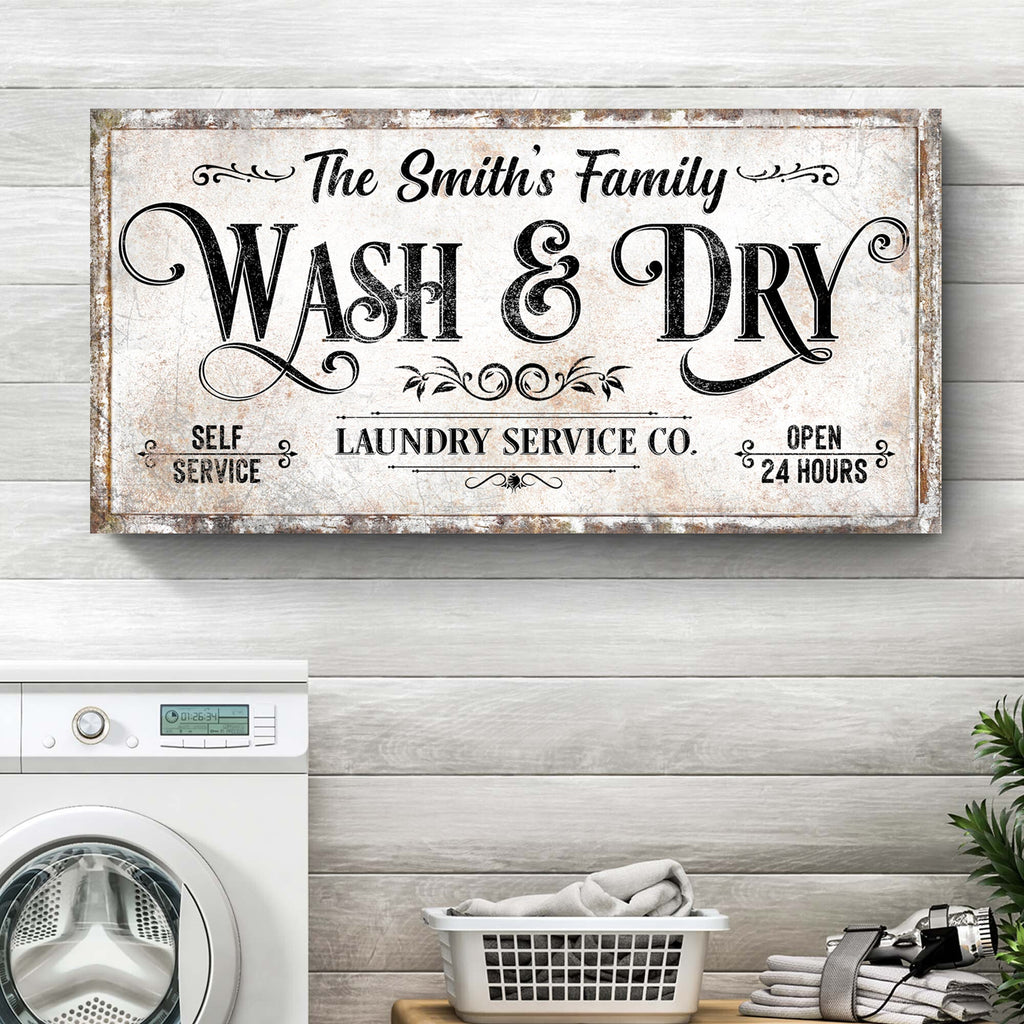 Personalized Laundry Service Sign II