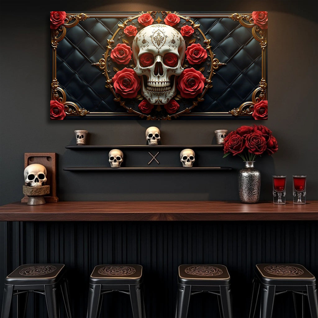 Rose and Skull Wall Art VII