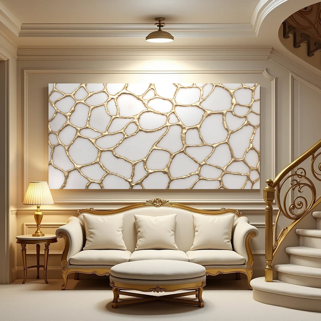 Golden Neurons Wall Art