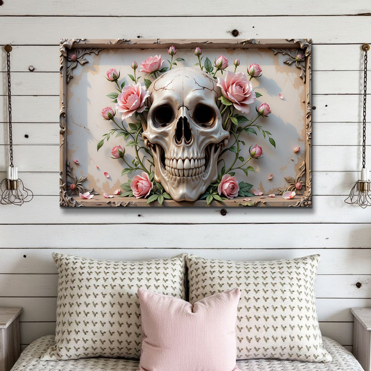 Rose And Skull Wall Art V