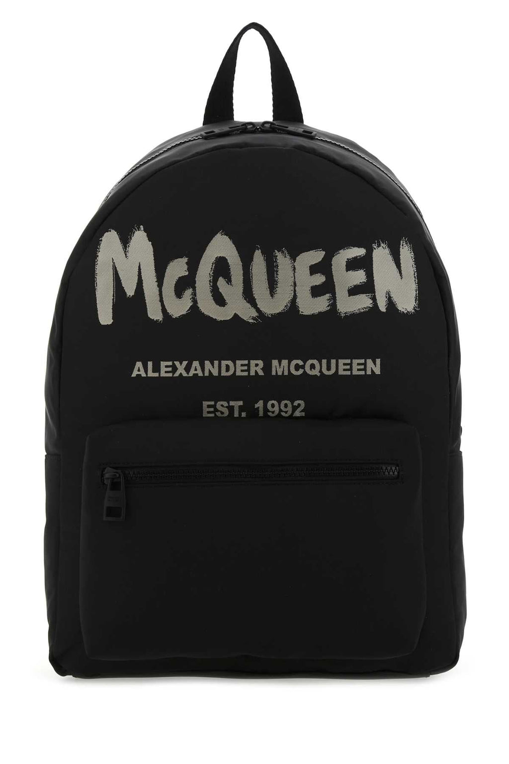 Alexander Mcqueen Men Black Canvas Metropolitan Backpack
