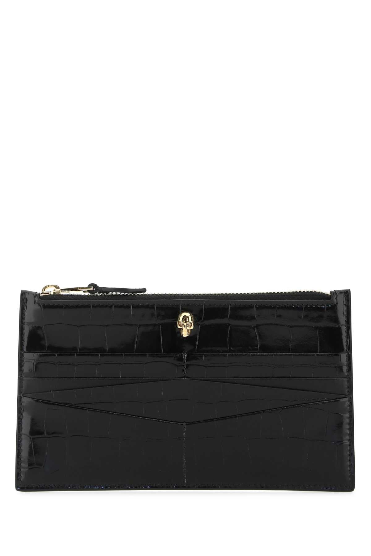 Alexander Mcqueen Women Black Leather Pouch