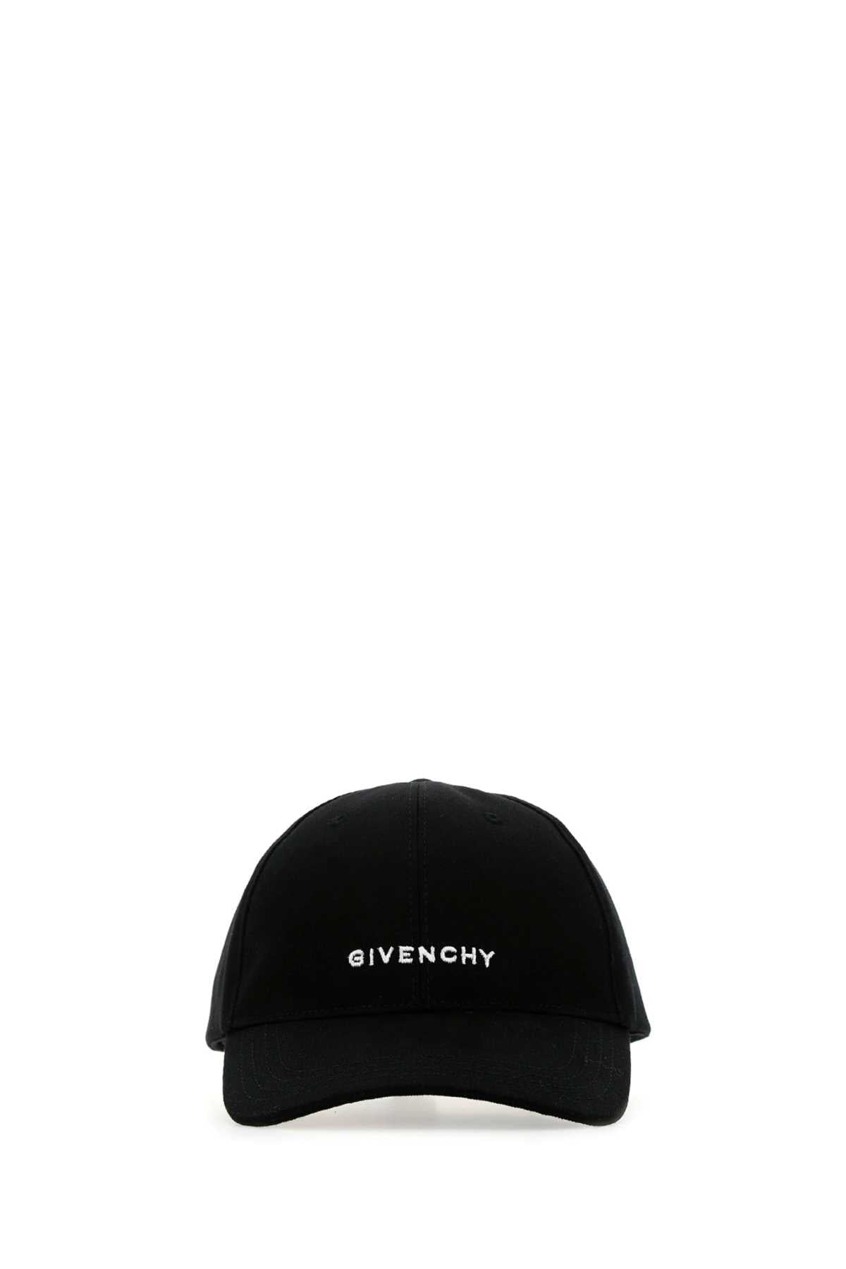 Givenchy Men Black Cotton Baseball Cap