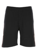 Alexander Mcqueen Men Black Cotton Bermuda Shorts