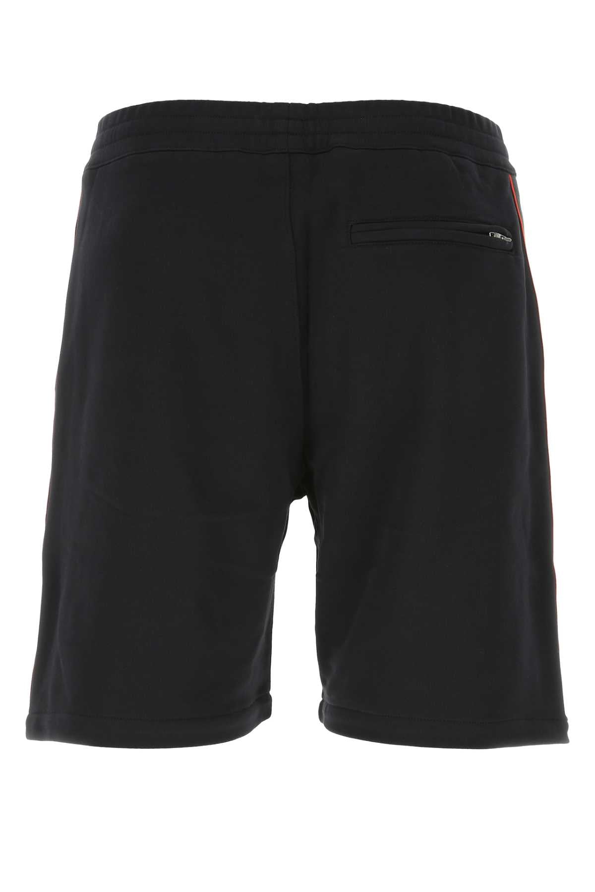 Alexander Mcqueen Men Black Cotton Bermuda Shorts