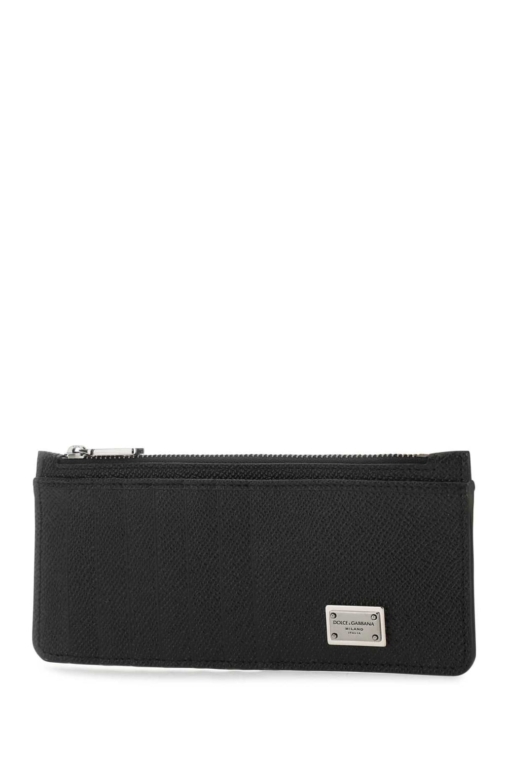 Dolce & Gabbana Men Black Leather Card Holder