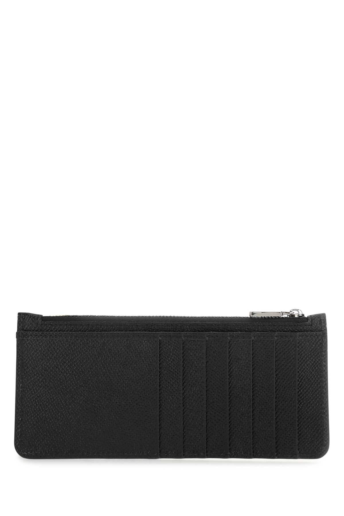 Dolce & Gabbana Men Black Leather Card Holder