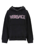 Versace Women Black Cotton Oversize Sweatshirt