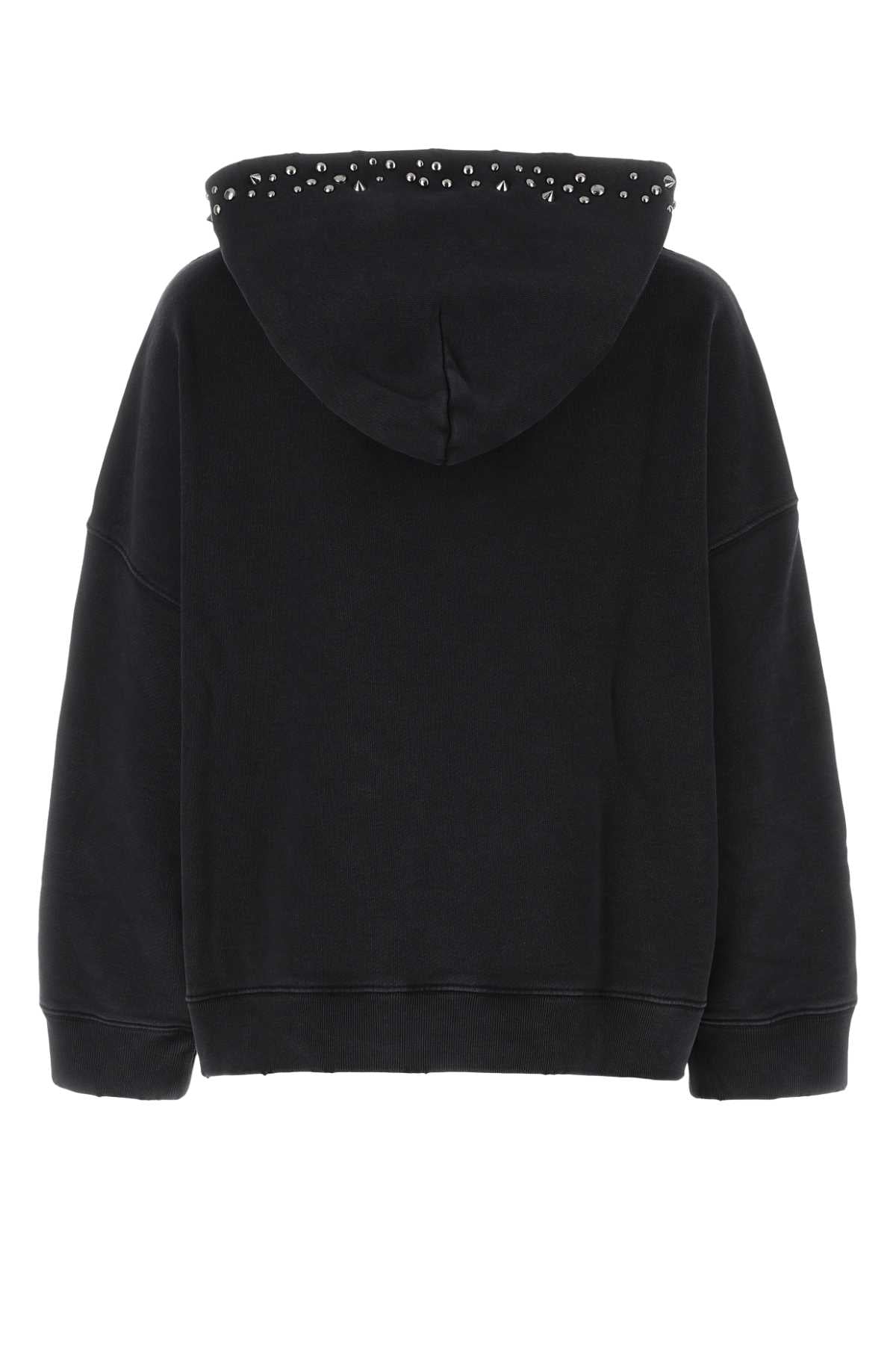 Versace Women Black Cotton Oversize Sweatshirt
