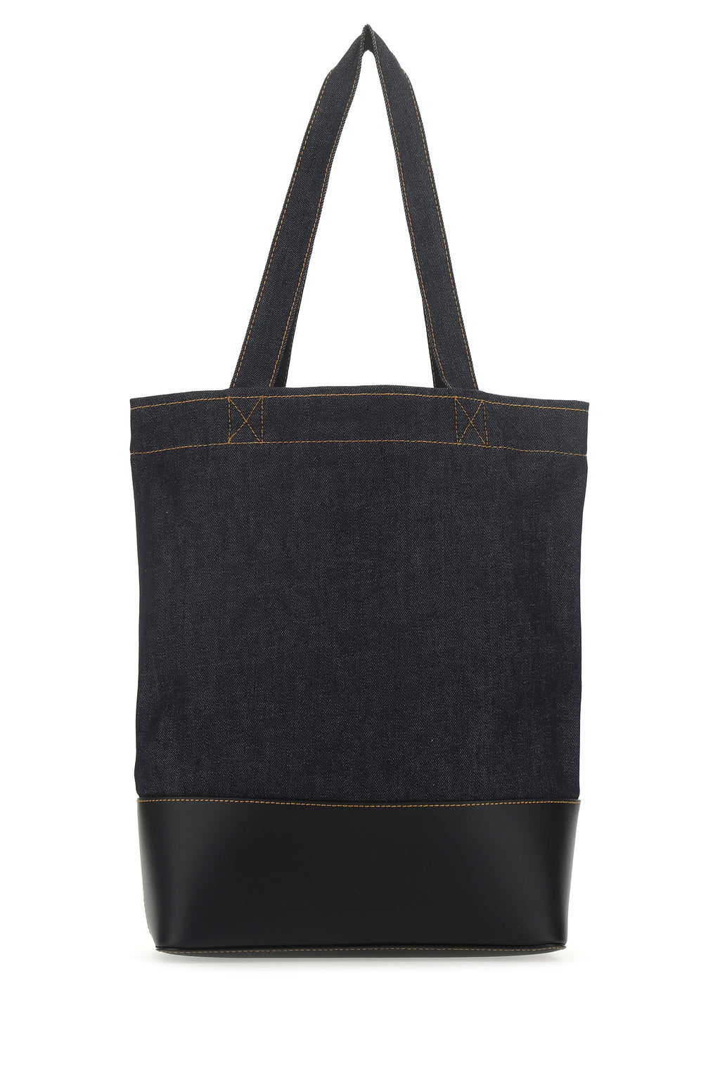A.P.C. Men Blue Denim And Leather Shopping Bag