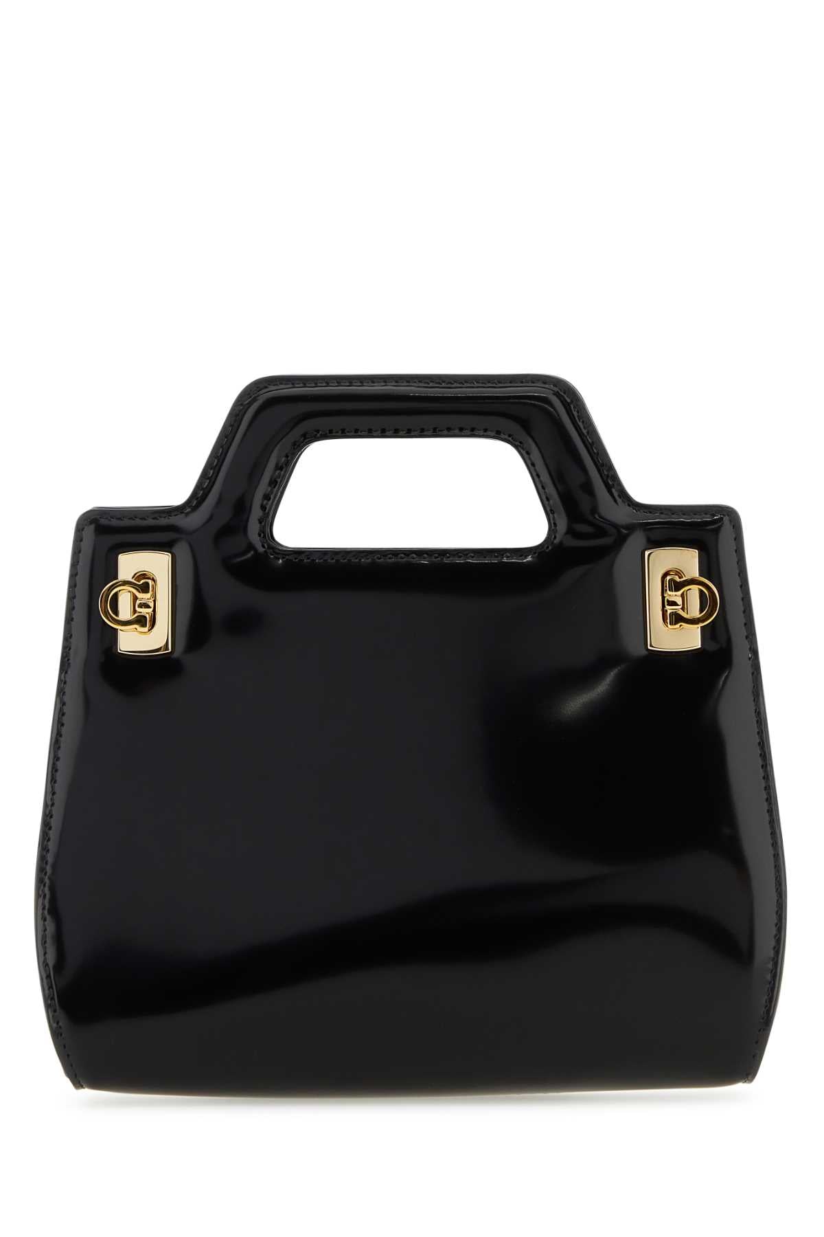 Salvatore Ferragamo Women Black Leather Mini Wanda Handbag