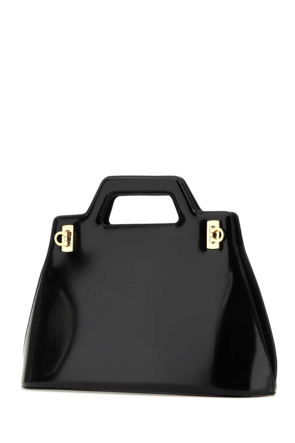Salvatore Ferragamo Women Black Leather Wanda M Handbag