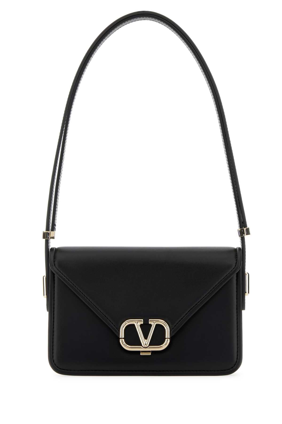 Valentino Garavani Women Black Leather Vlogo Crossbody Bag