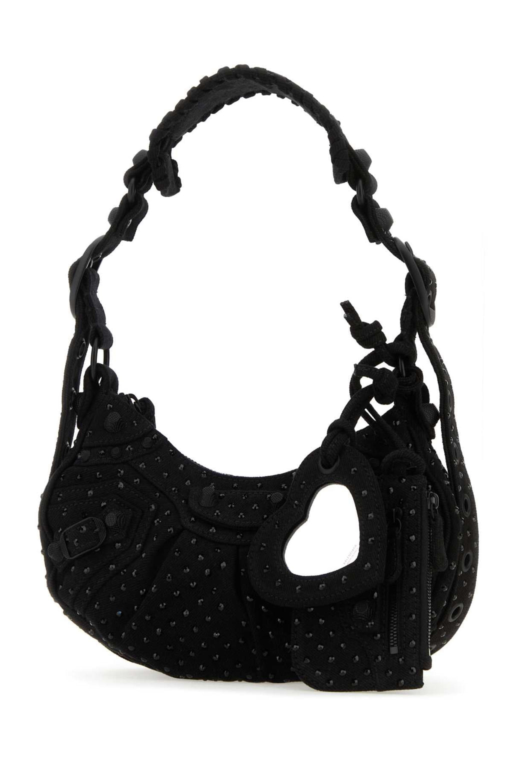 Balenciaga Women Embellished Denim Le Cagole Xs Shoulder Bag