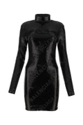Balenciaga Women Black Sequins Mini Dress
