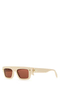 Alexander Mcqueen Women Ivory Acetate Sunglasses