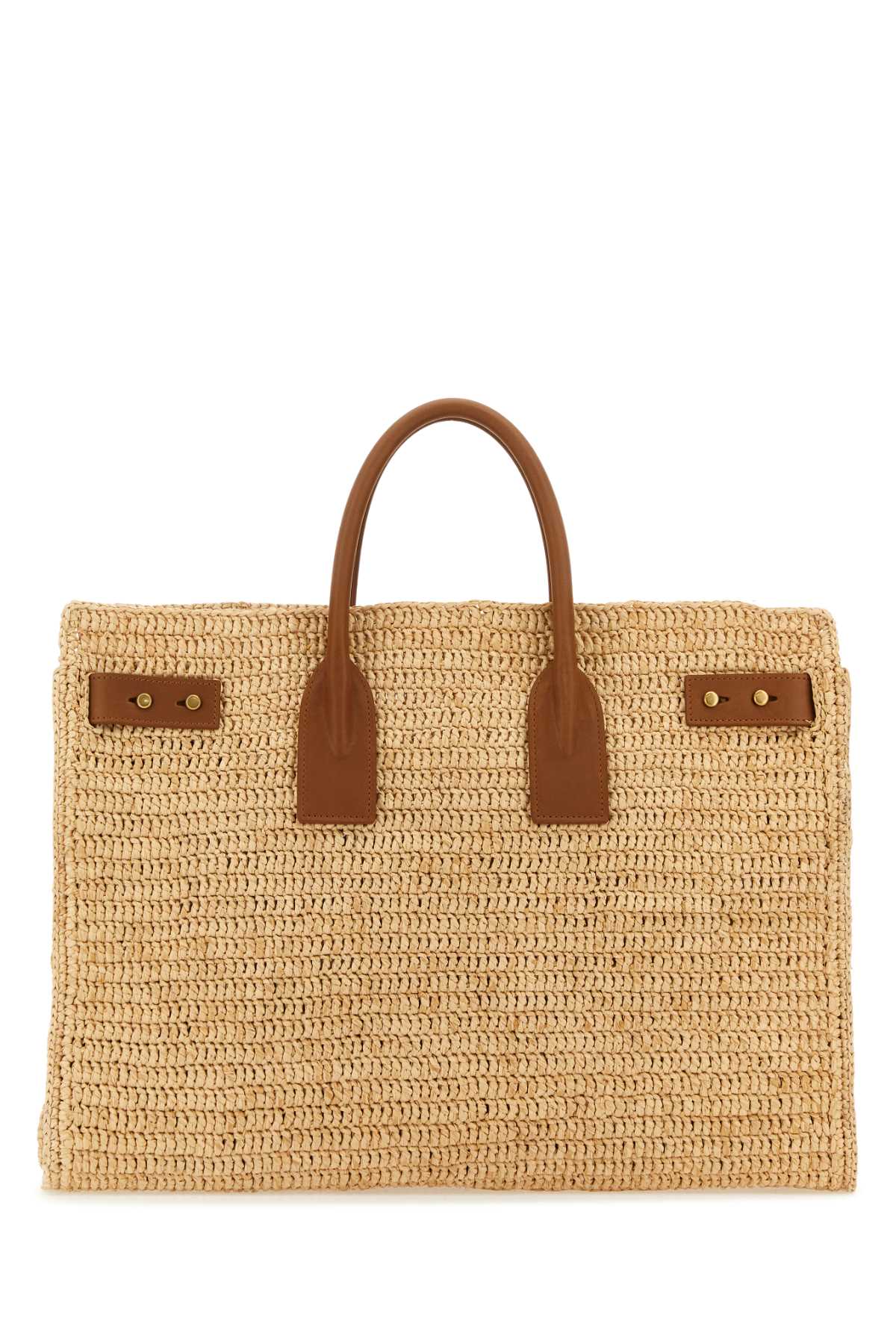 Saint Laurent Women Raffia Medium Sac De Jour Shopping Bag
