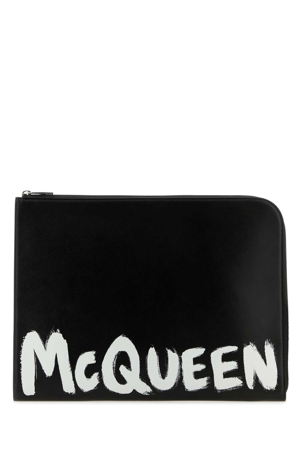 Alexander Mcqueen Men Black Leather Document Holder
